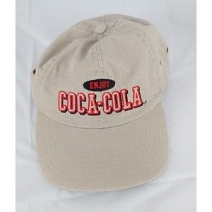 Enjoy Coca Cola Hat Adjustable Beige Red One Size